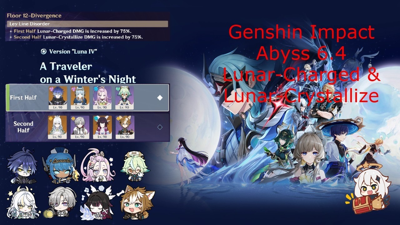 Genshin Impact 6.4 Abyss Featuring Flin Lunar-Charged & Zibai Lunar-Crystallize Teams