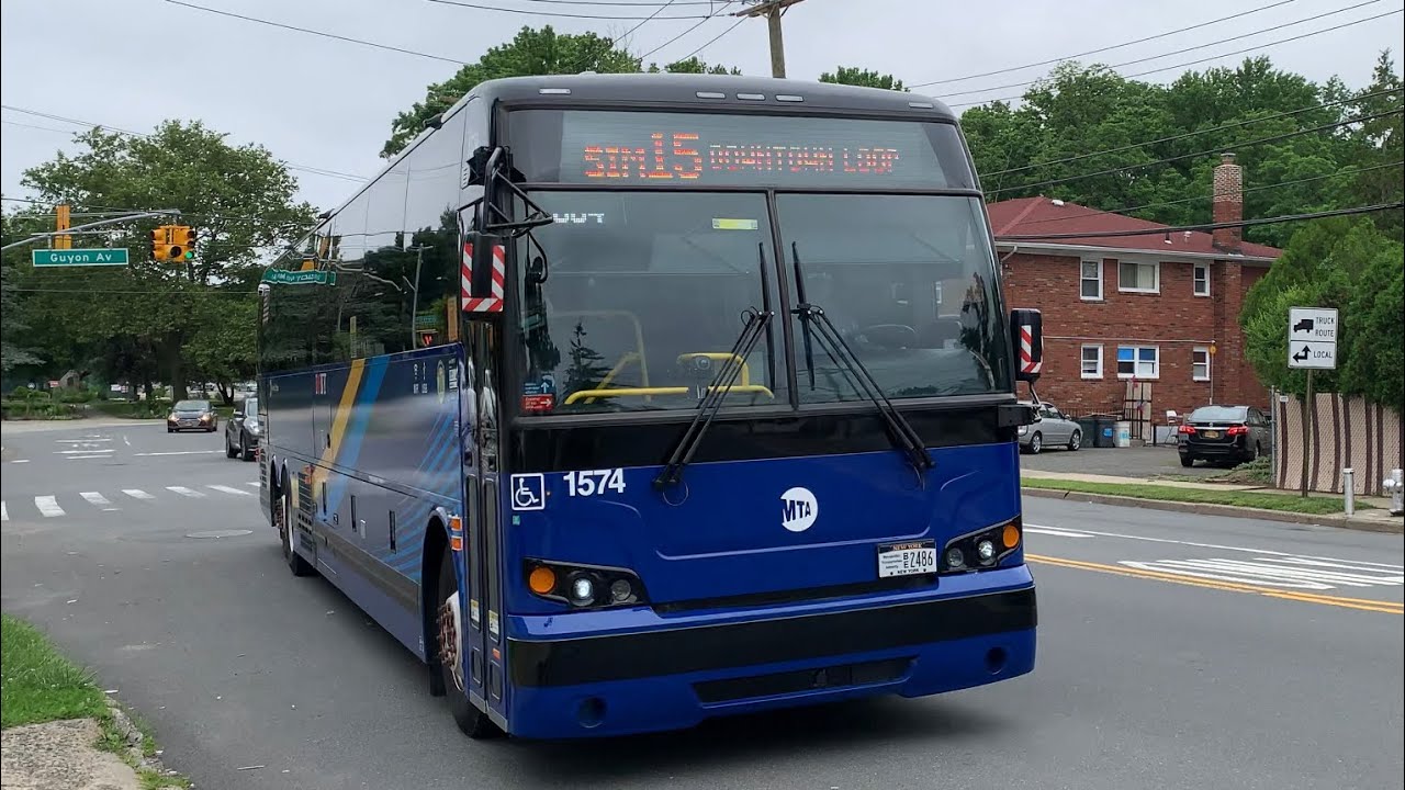 Downtown Loop Bound 2021 Prevost X3-45 1574 SIM15 Express Bus From Guyon Av To Ann St