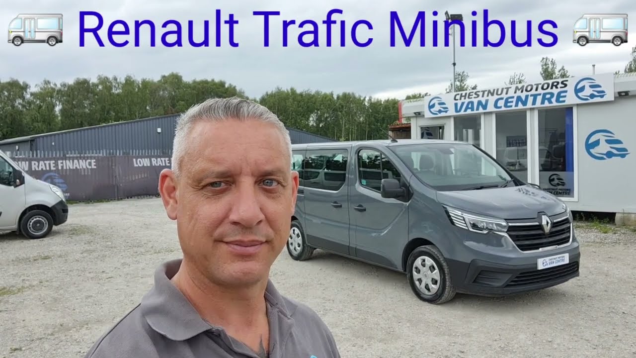 Automatic Renault Trafic 9 Seat Minibus For Sale Mole Grey 2023 ULEZ ISOFIX Delivery Finance