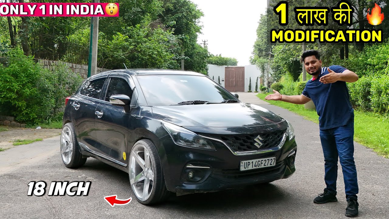 Maruti वालो ने Pagal बना दिया 😱👎 Black Baleno Modified 18inch Alloy wheels  Cng Baleno Top model
