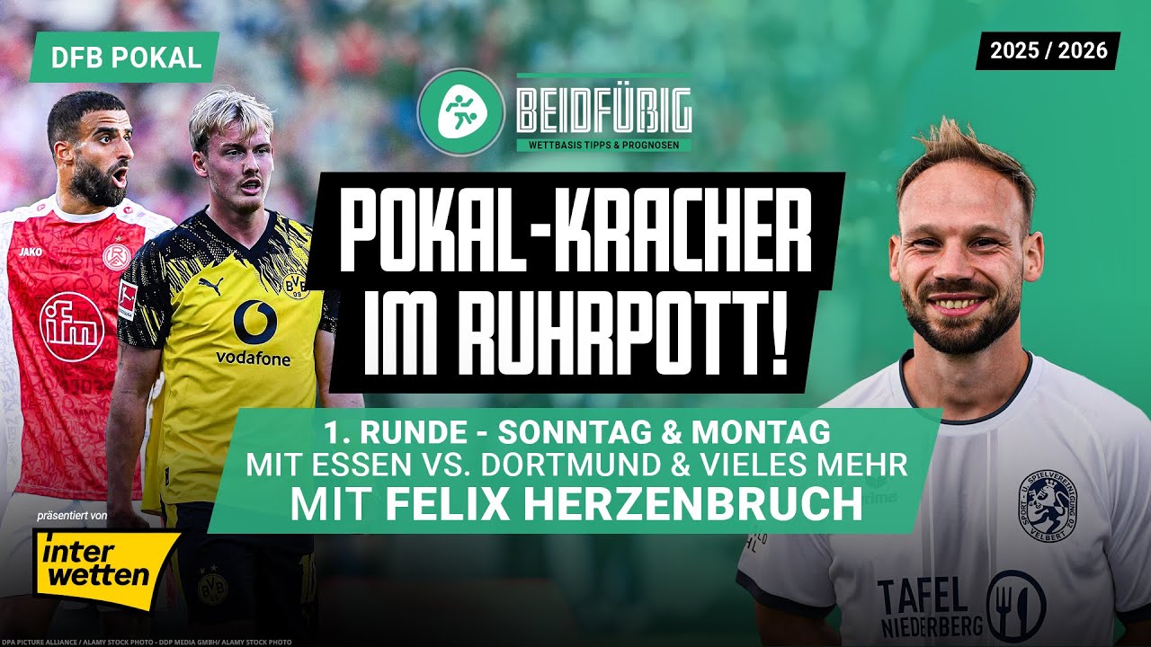 DFB Pokal Tipps 🏆⚽ 1. Runde #2 feat. Felix Herzenbruch 🔥 Sonntag & Montag | DFB Pokal-Prognose