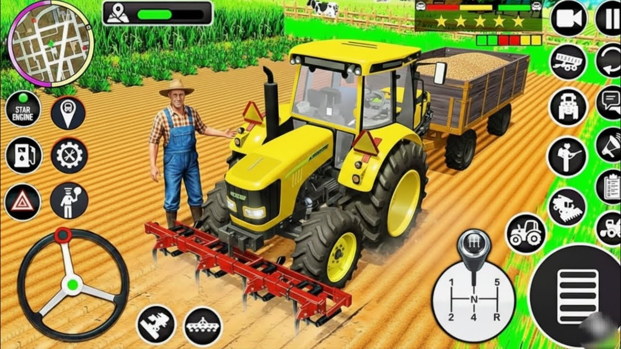Modern Tractor Farming Driving Simulator 3D🚜🐑 - New Tractor Games - Android Gameplay