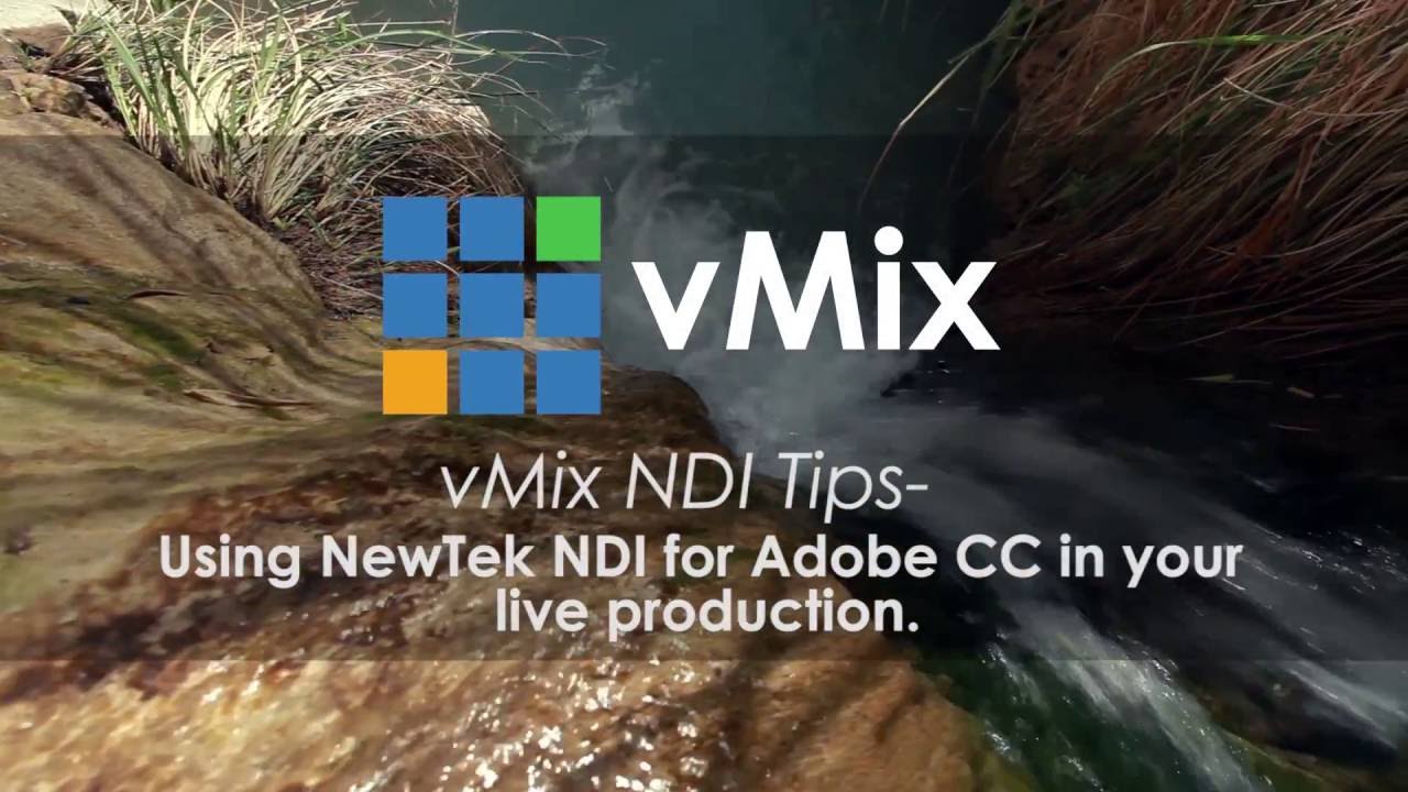 Newtek NDI Adobe plugin tutorial for live video production. Premiere and After Effects for Titling.