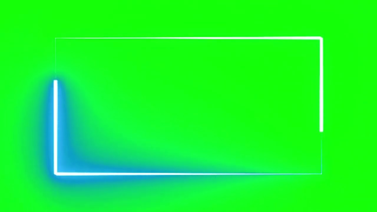 MARCO NEON animado pantalla verde [ efectos bordes con animaci&oacute;n chroma key ]