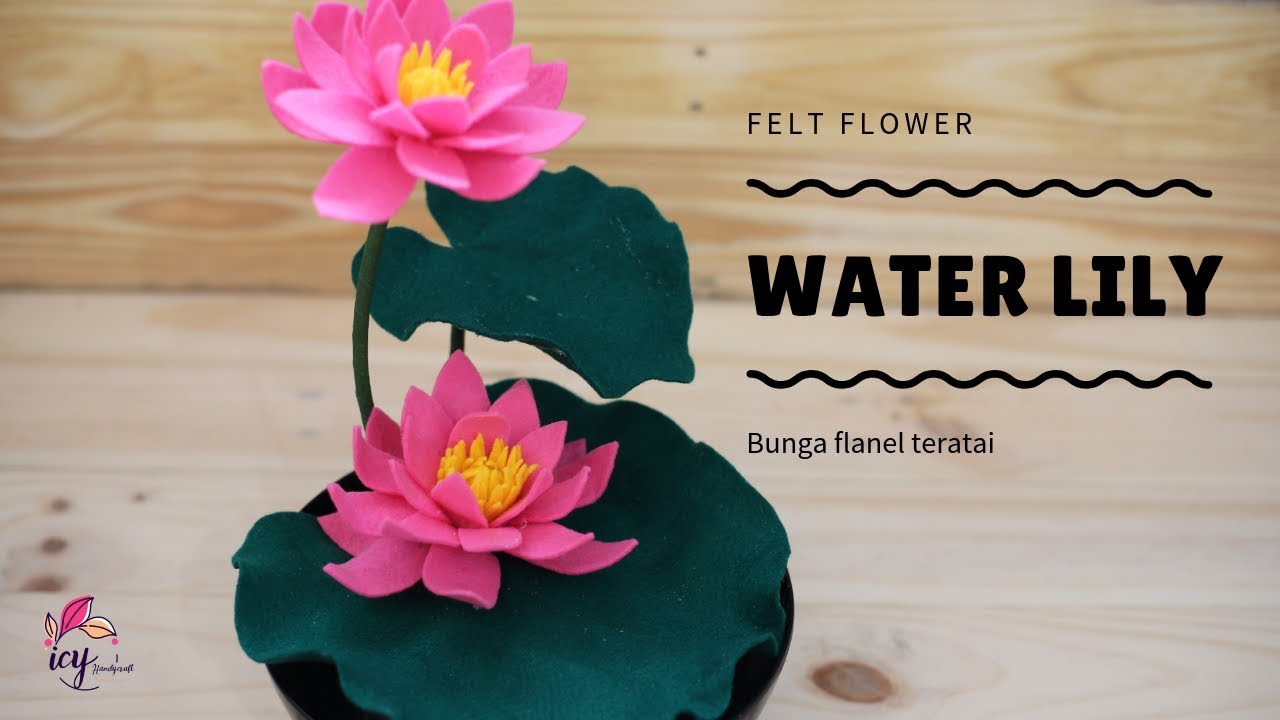 craft ideas | bunga teratai dari kain flanel | home decorating ideas flower water lily