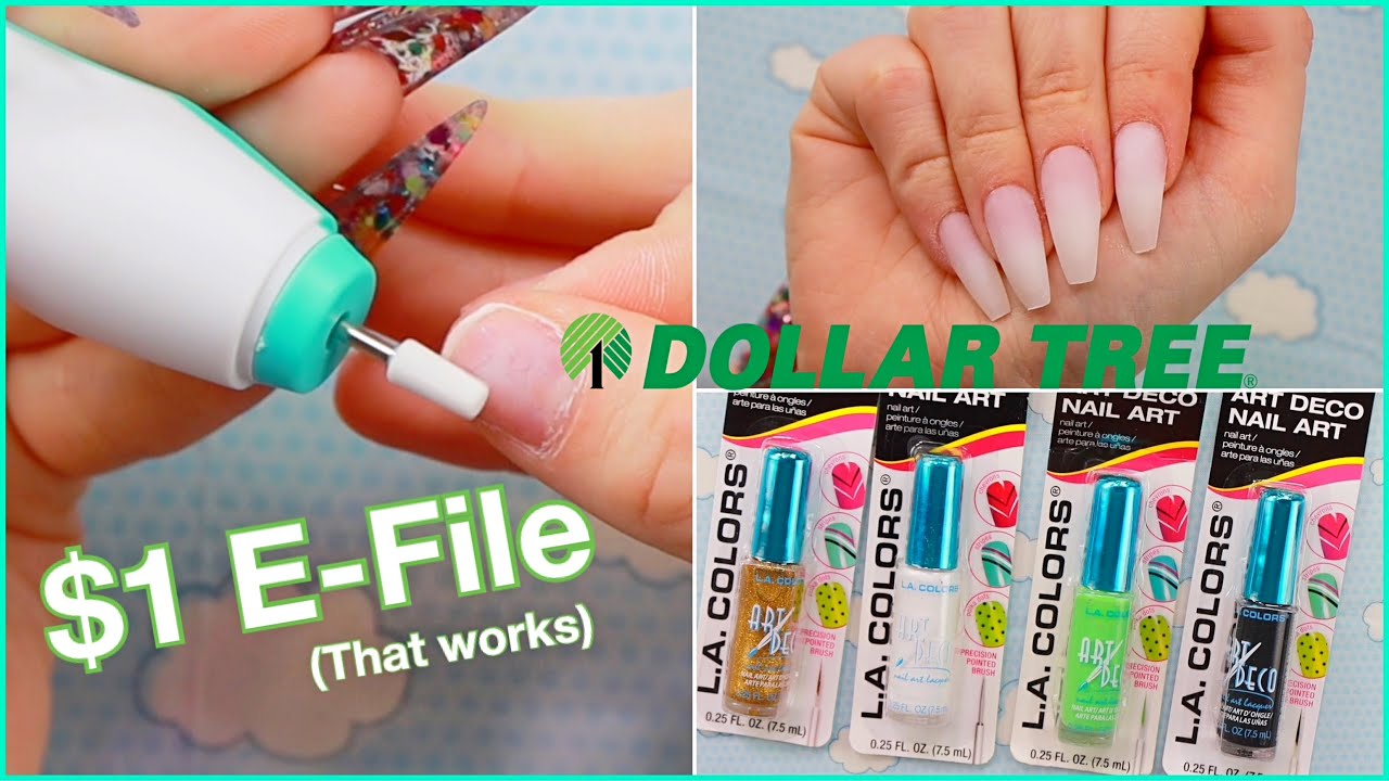 Ногти с использованием только продукции Dollar Tree