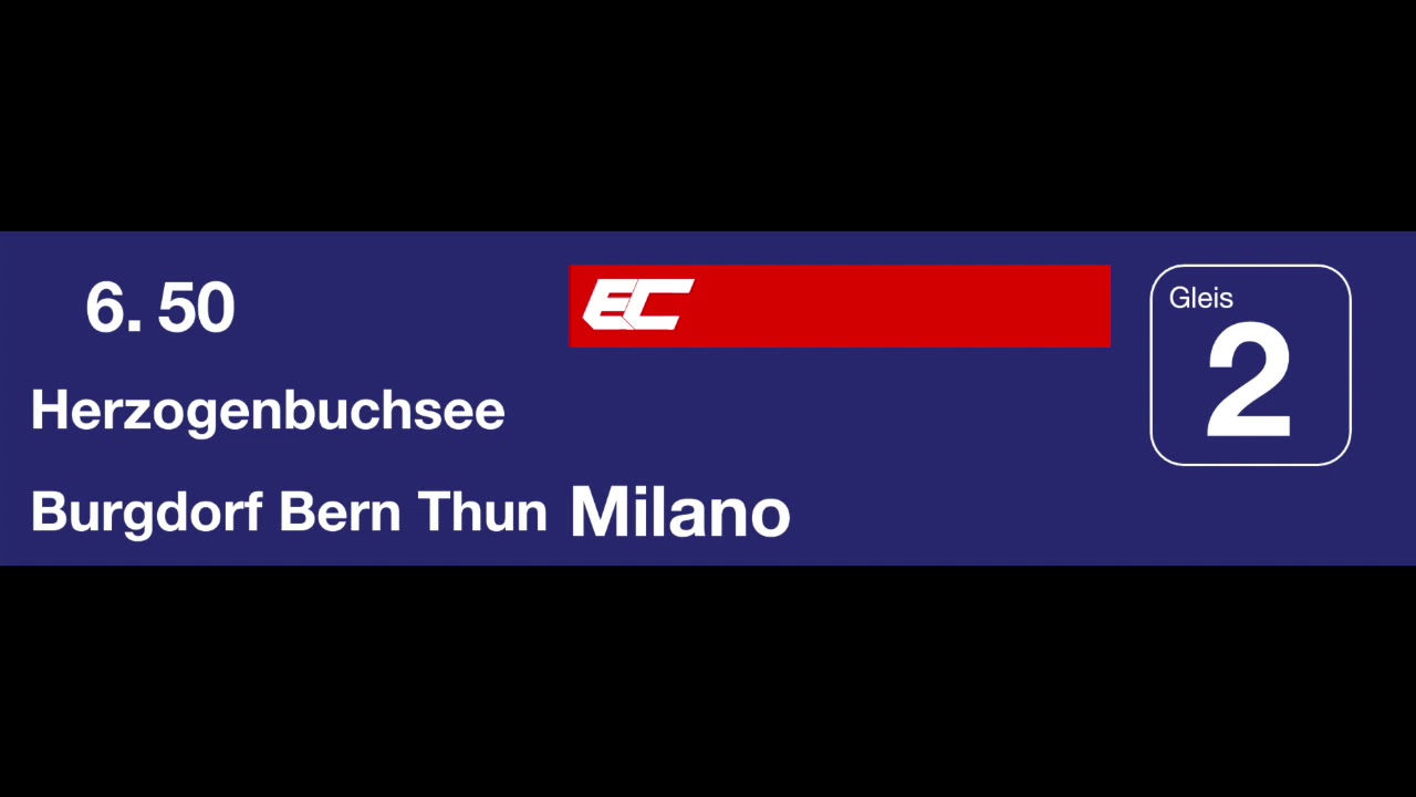 SBB Ansage - EuroCity nach Milano (@Langenthal)