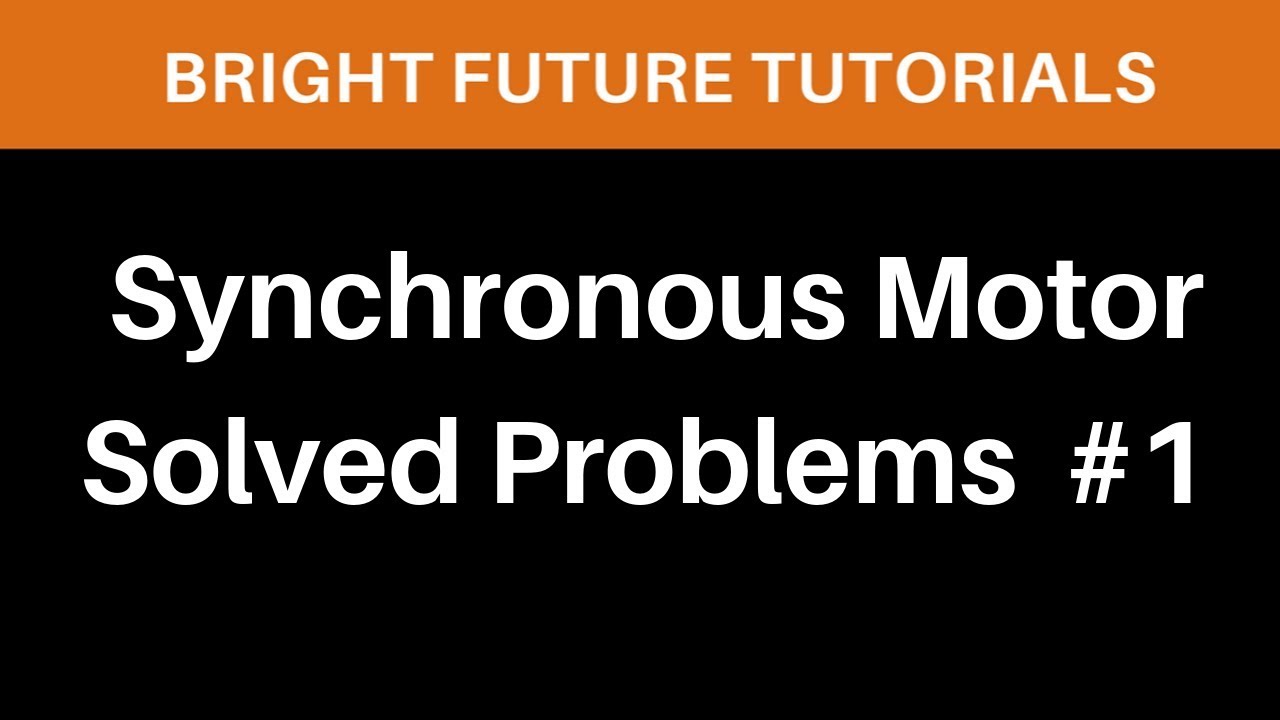 Synchronous Motor Solved Problems #1 | Calculate back emf of Synchronous Motor
