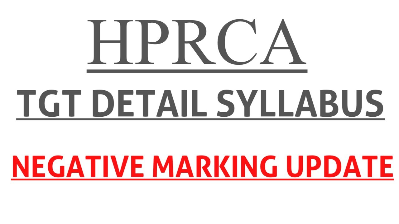 HPRCA TGT DETAIL SYLLABUS AND FREQUENTLY ASKED QUESTIONS