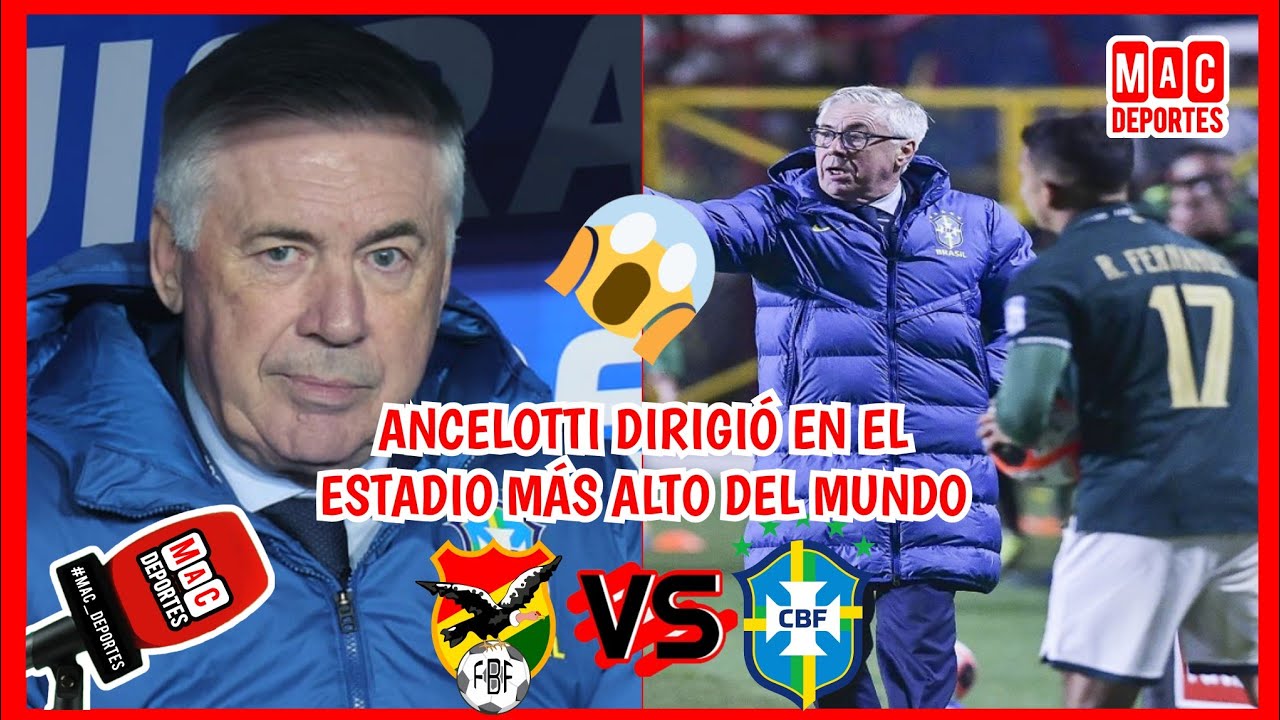 Carlo Ancelotti dirigiendo en el estadio más alto del mundo (4.200 msnm) 
