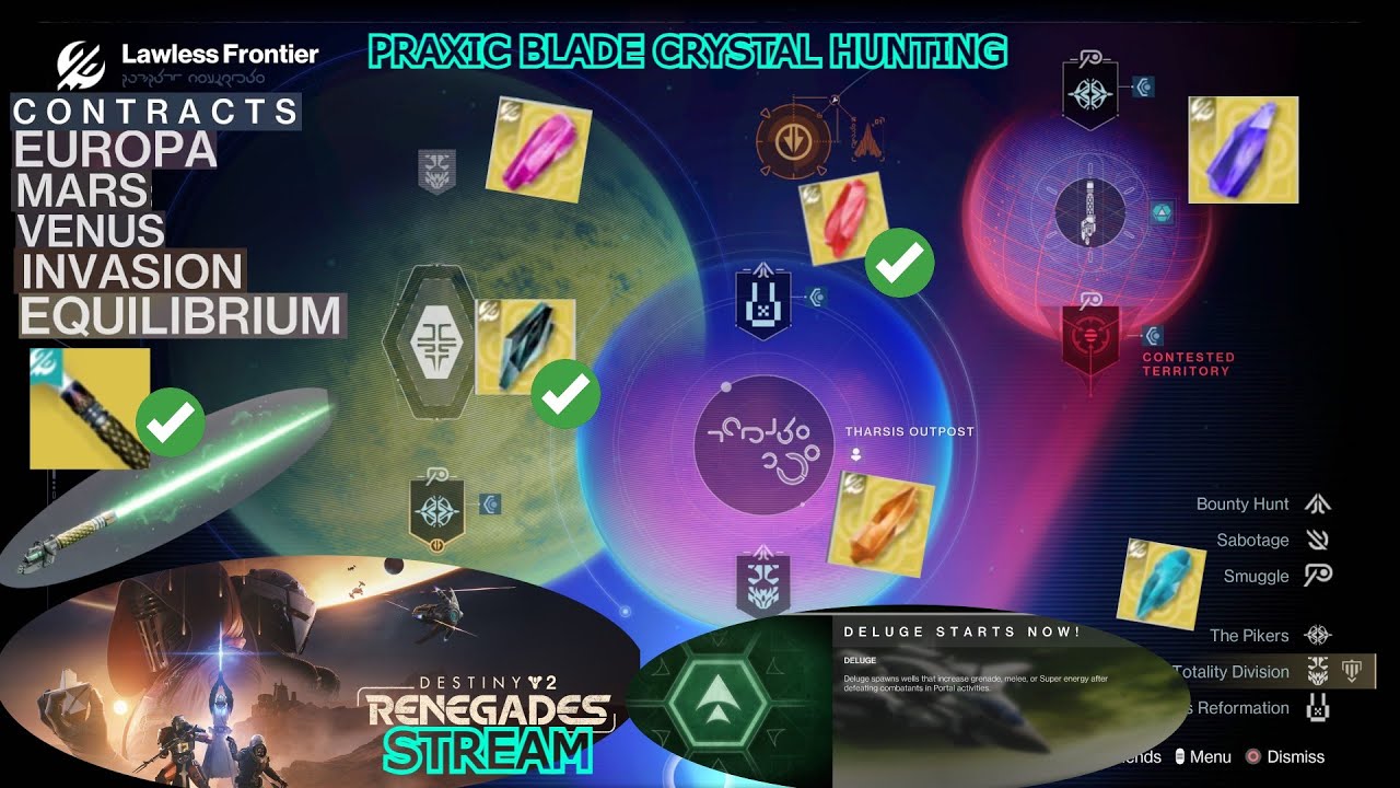 DESTINY 2 STREAM | RENEGADES WEEK 10 | LET'S FARM PRAXIC BLADE CRYSTALS