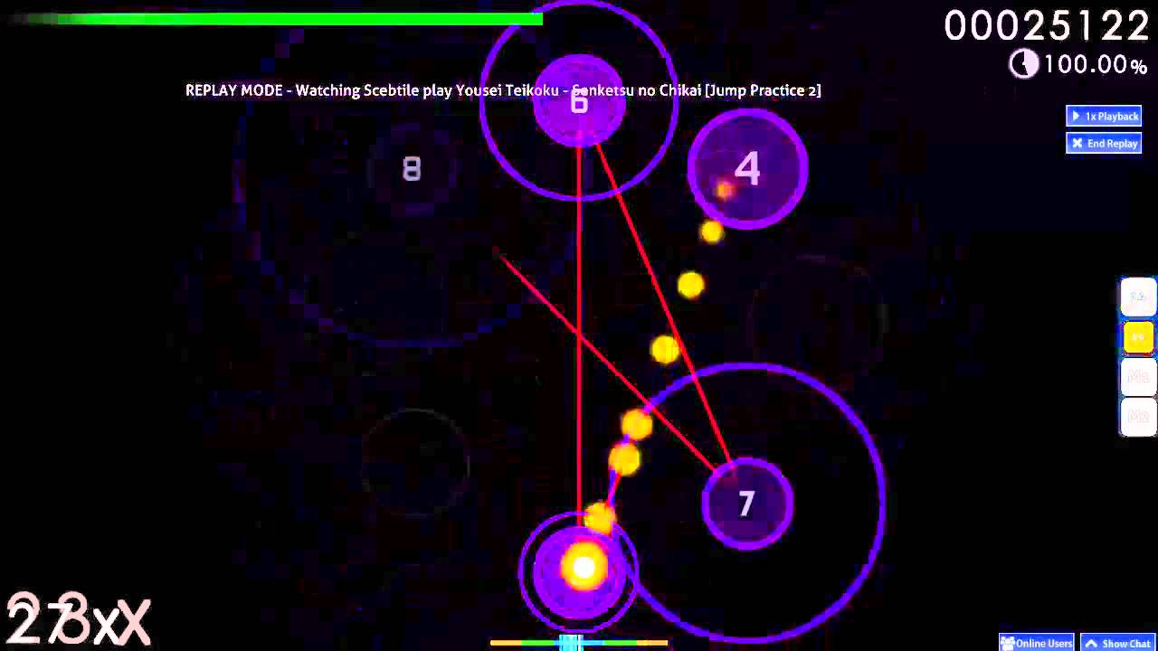 (osu!) 10 Seconds of GOD mode with mouse [Jump practice]