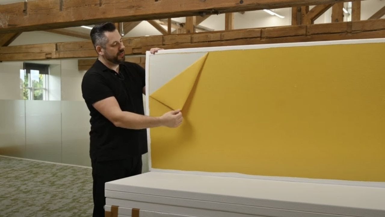 Echo-Free Office with Easy-Fix Acoustic Foam Panels