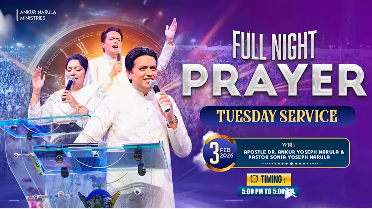 FULL NIGHT PRAYER TUESDAY SERVICE | 03-02-2026 | #live @AnkurNarulaMinistries  