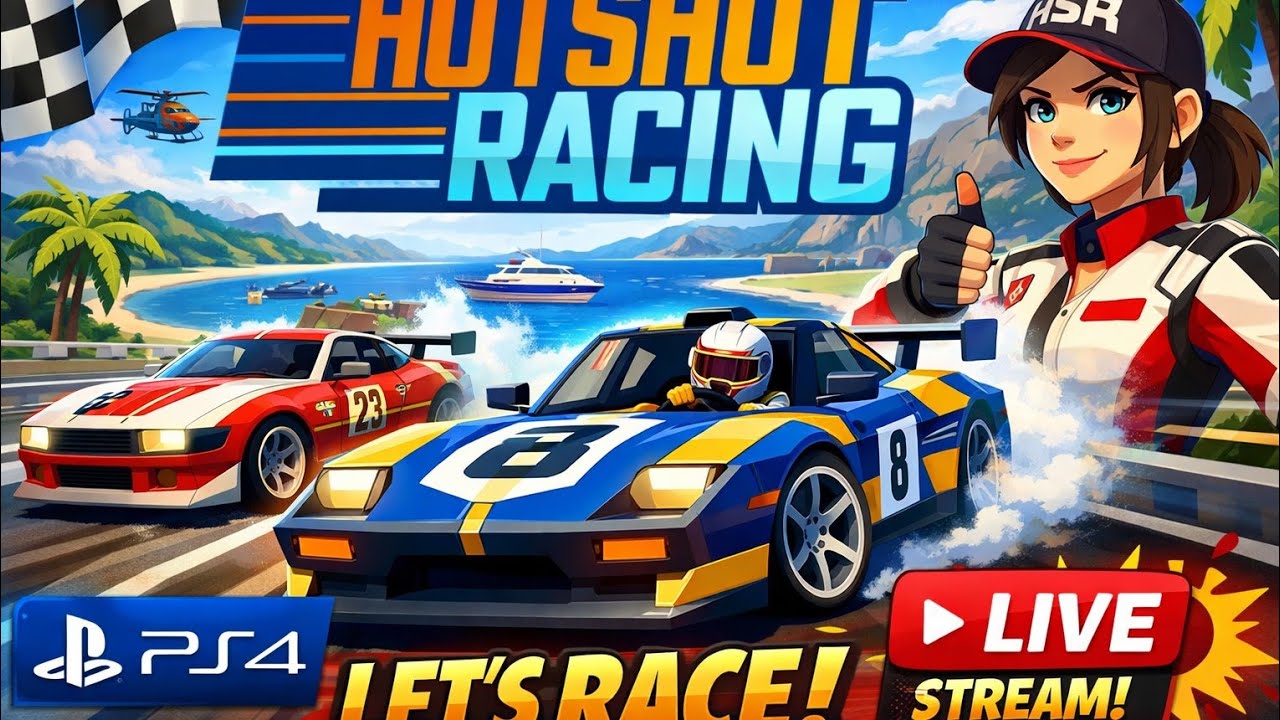 Hotshot Racing Ps5 game Live Stream no mic