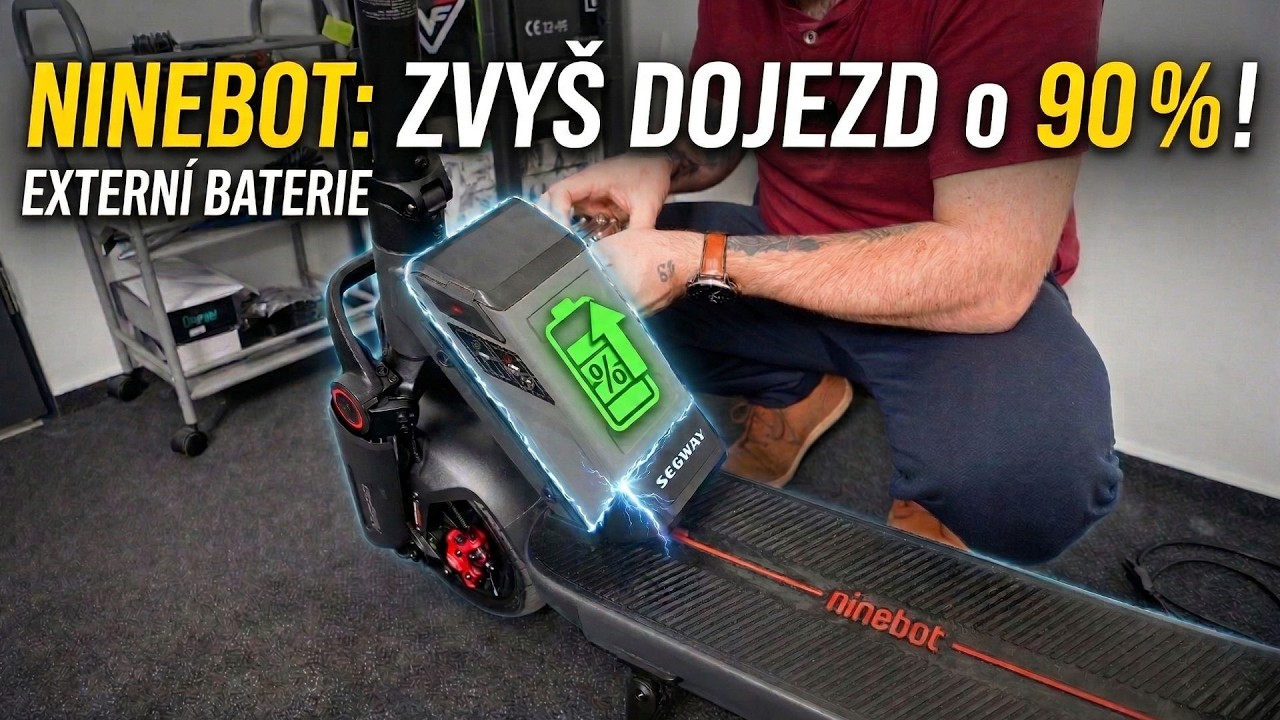 Zdvojnásob si dojezd koloběžky 🛴. Externí baterie Segway Ninebot 👌