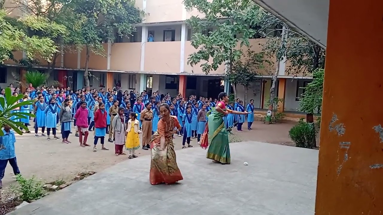 Welcome dance by our students on pannel inspection time(20/12/24) at TGMS-Navipet.