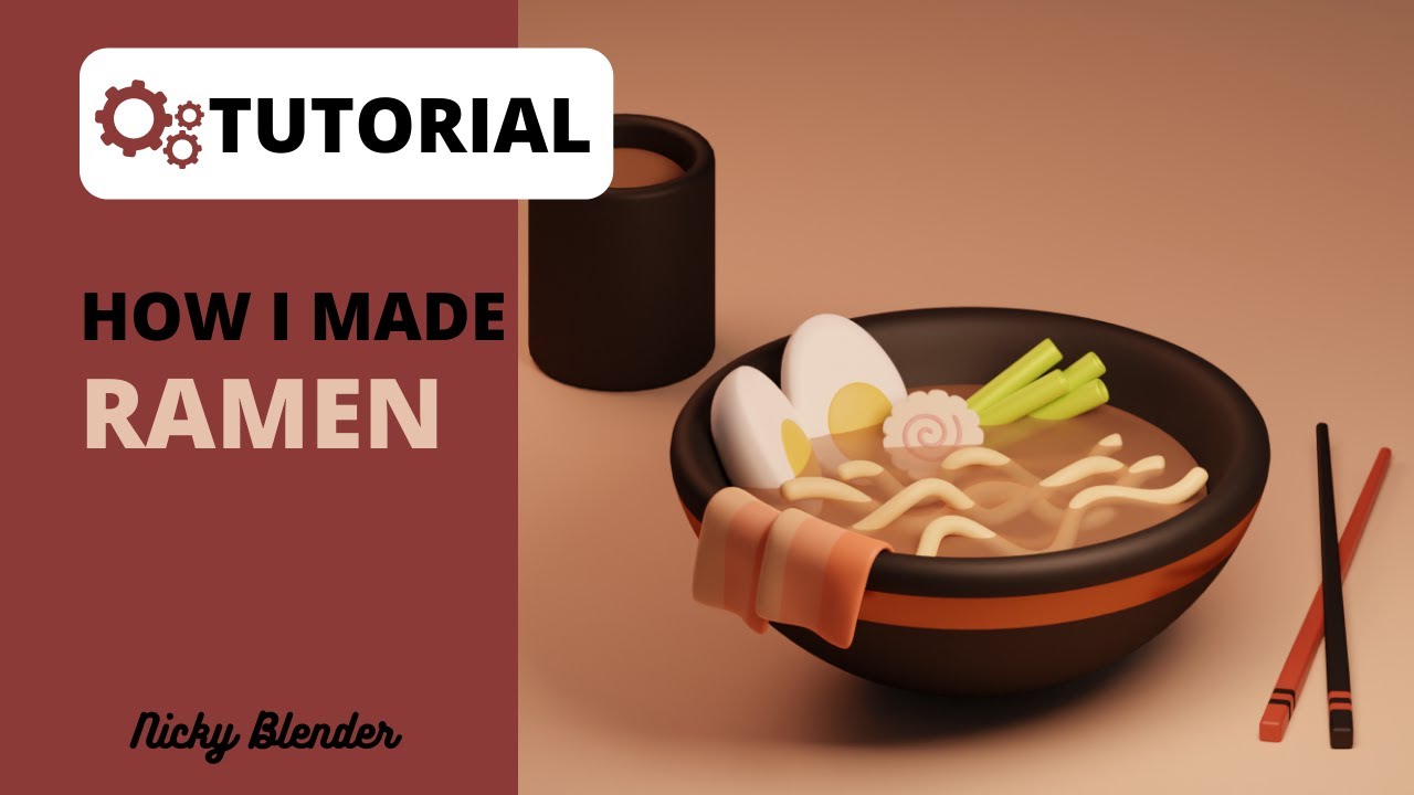 How to make RAMEN - Blender 2.92 Tutorial