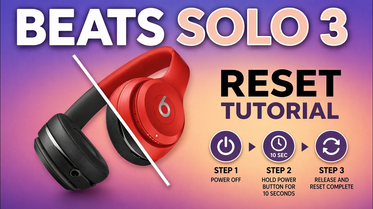 Beats By Dre SOLO3 Solo 3 Wireless Bluetooth Reset Reboot Repair Troubleshoot Headphones