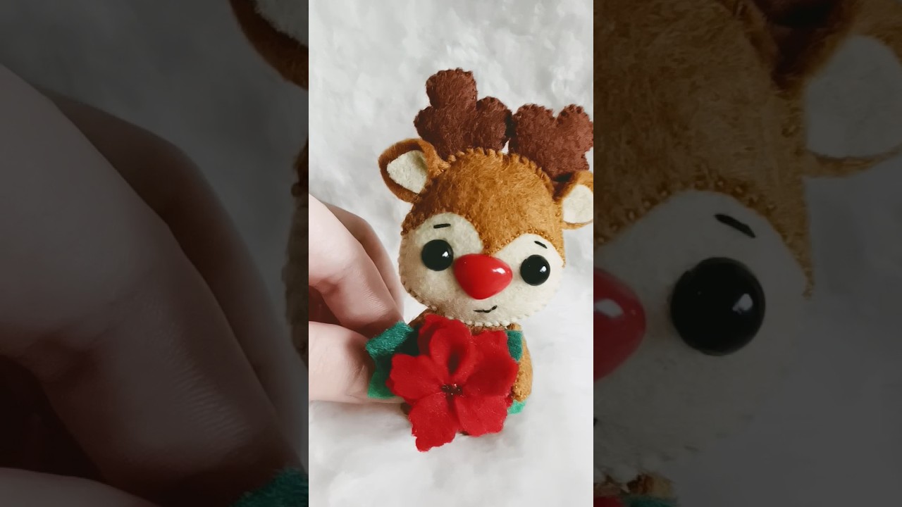 Cute Felt Rudolph Reindeer