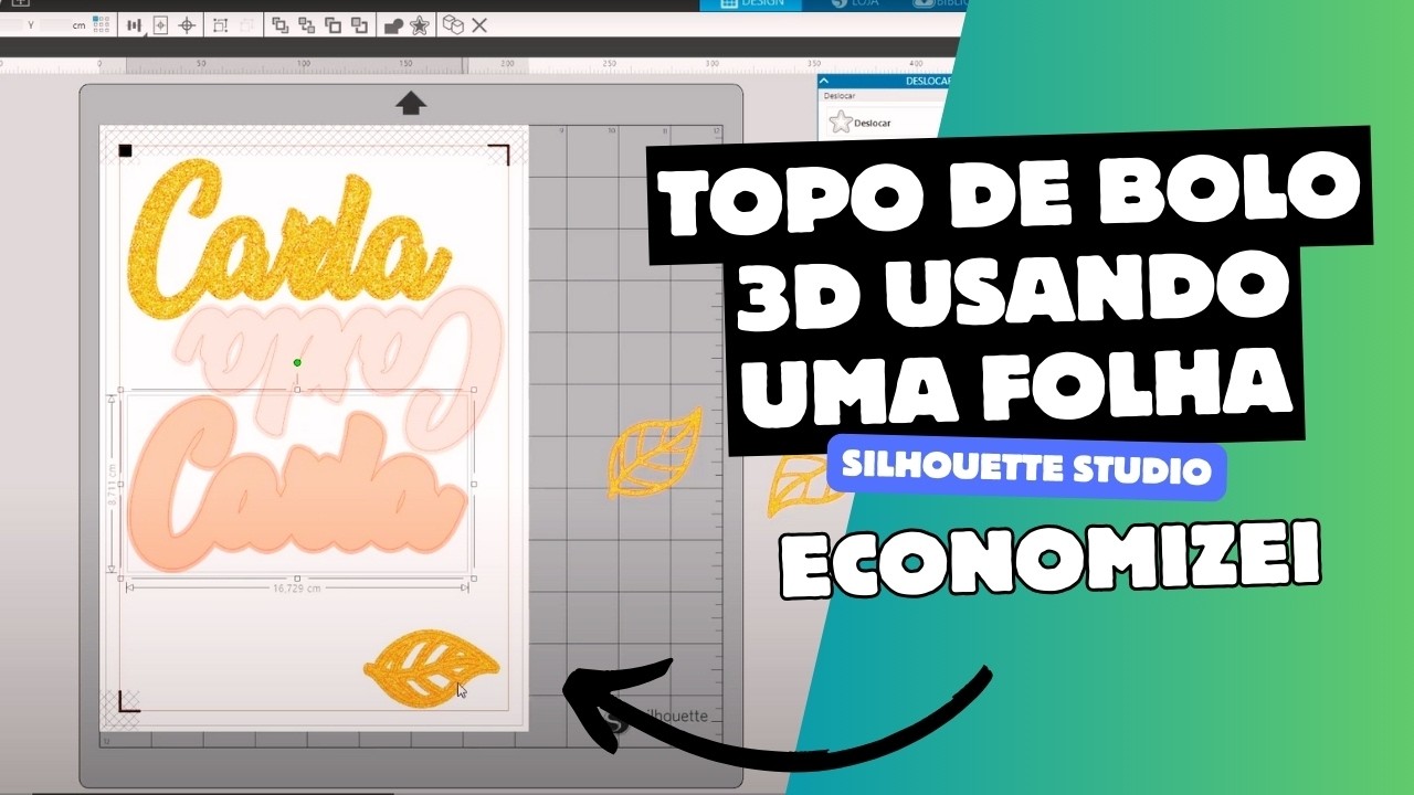 COMO FAZER TOPO DE BOLO 3D COM SILHOUETTE USANDO APENAS UMA FOLHA ✂️ DIY + MONTAGEM