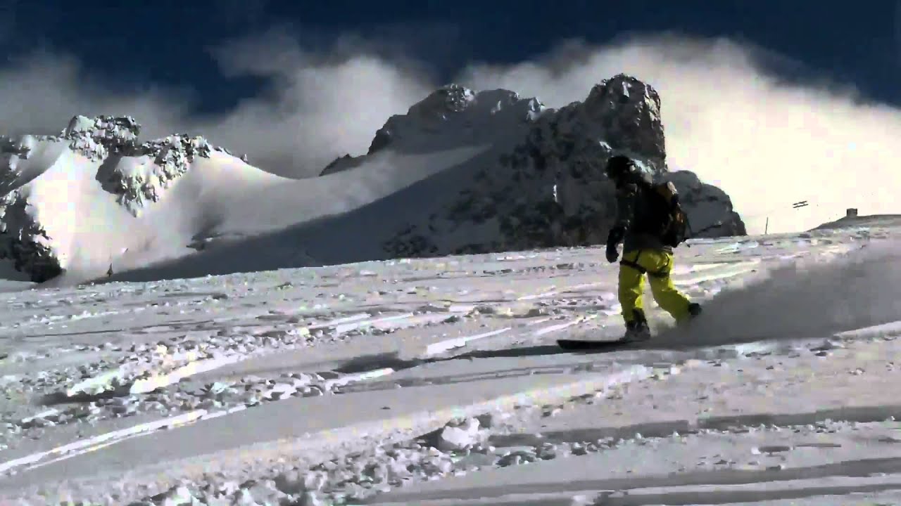 La Grave 03-2013 en snowboard freeride (glacier, voute, fréaux, loose...)