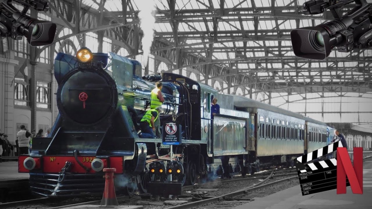 IMPERDIBLE! Locomotora a VAPOR en un RODAJE de NETFLIX! #trenesargentinos #linearoca