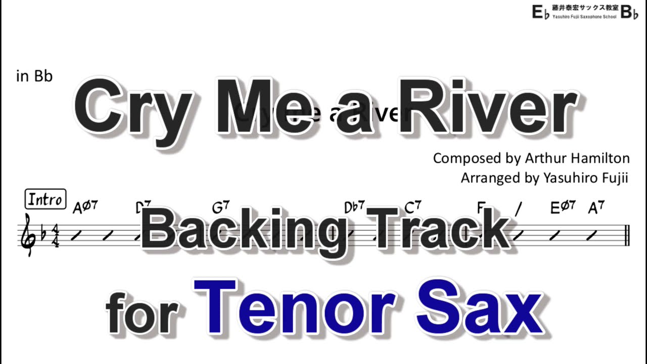 Cry me a River - Backing Track with Sheet Music for Tenor Sax