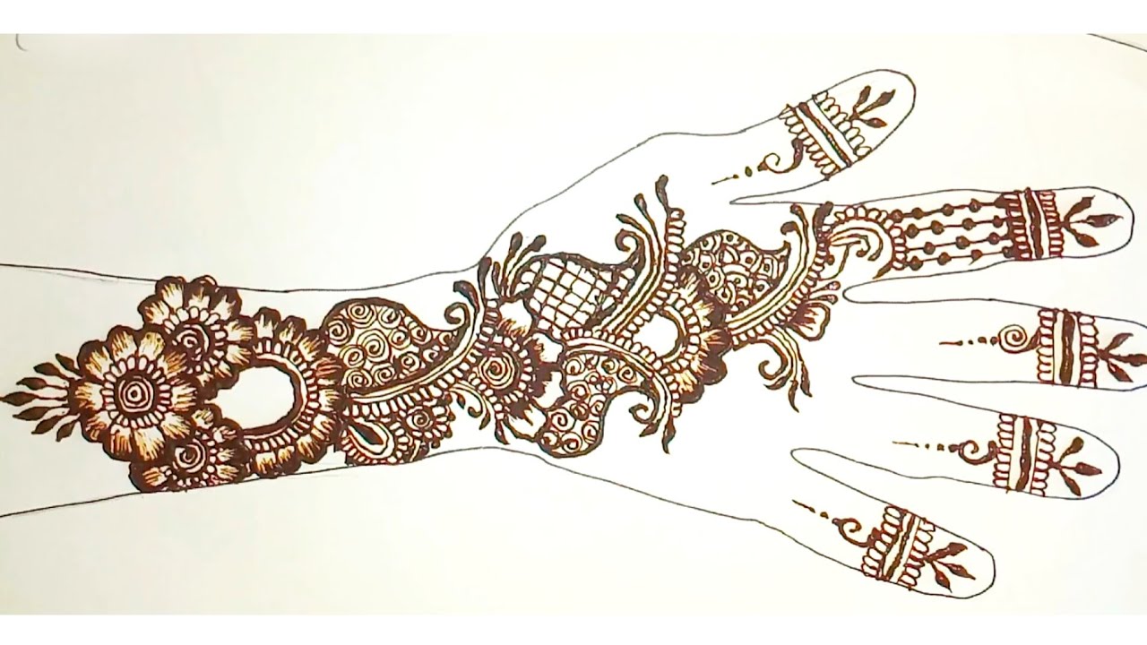 Mehndi design back side simple || mehndi design for back hand simple and Stylish 