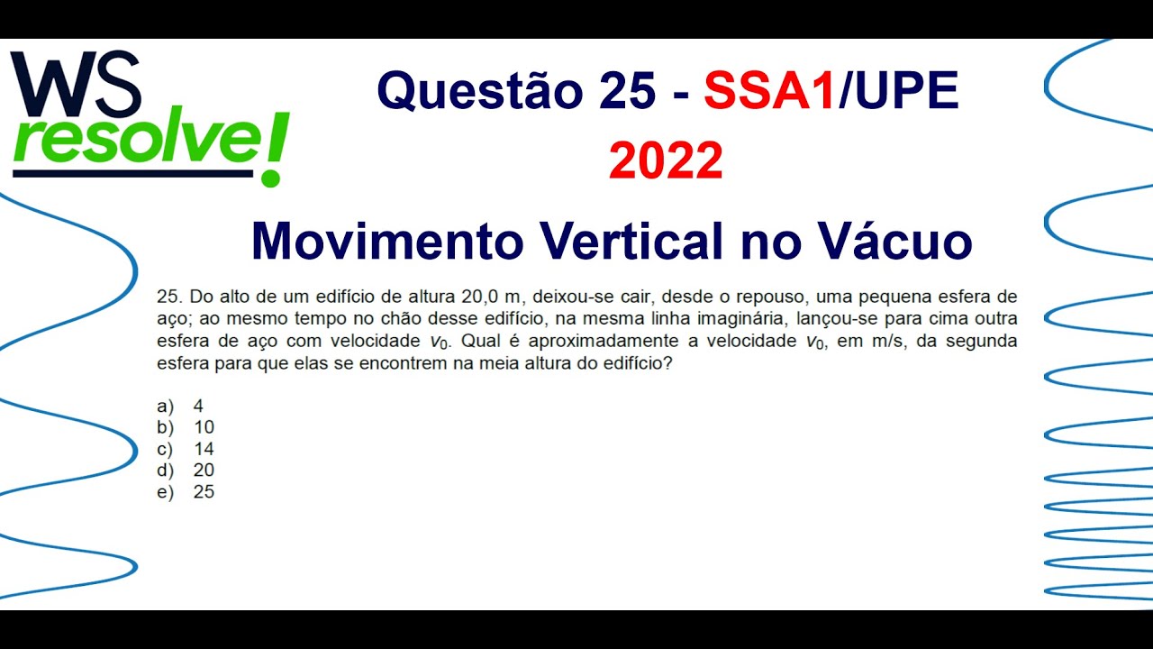 WS resolve Questão 25 - SSA1 UPE/2022