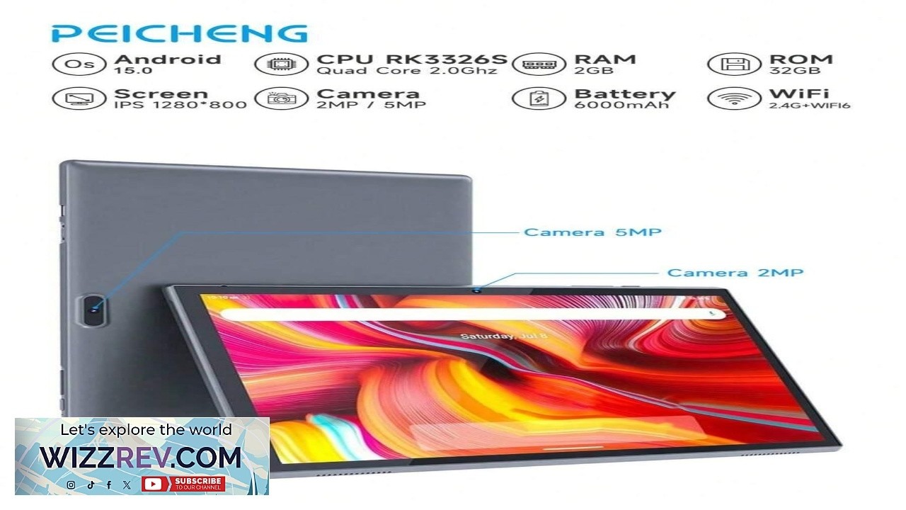 Планшет Coopers ZB10 10,1 дюйма, Android 15 дюймов, RK3326S, 4 ядра, 1,6 ГГц, 2 ГБ ОЗУ, 32 ГБ пам...