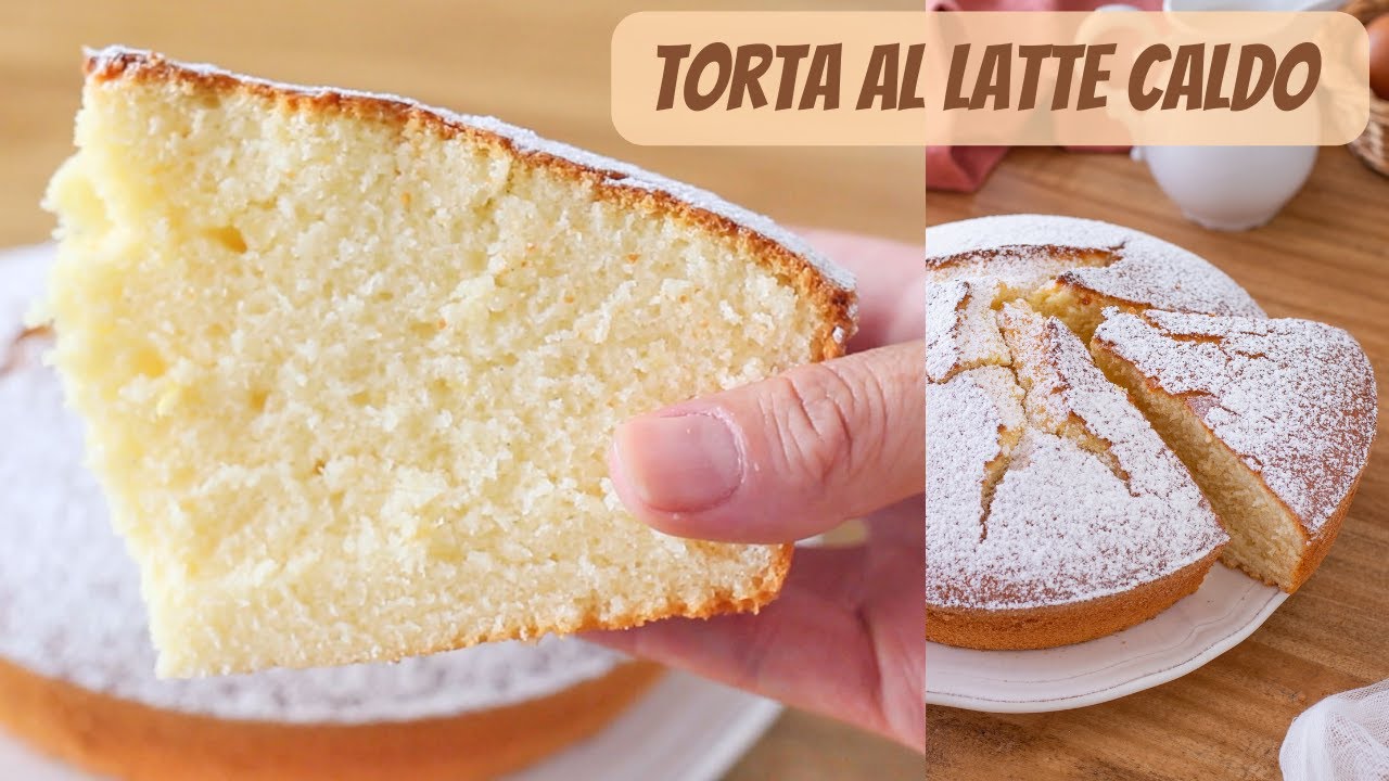 TORTA al LATTE CALDO sofficissima ⭐️ Ricetta facile🥛🍰