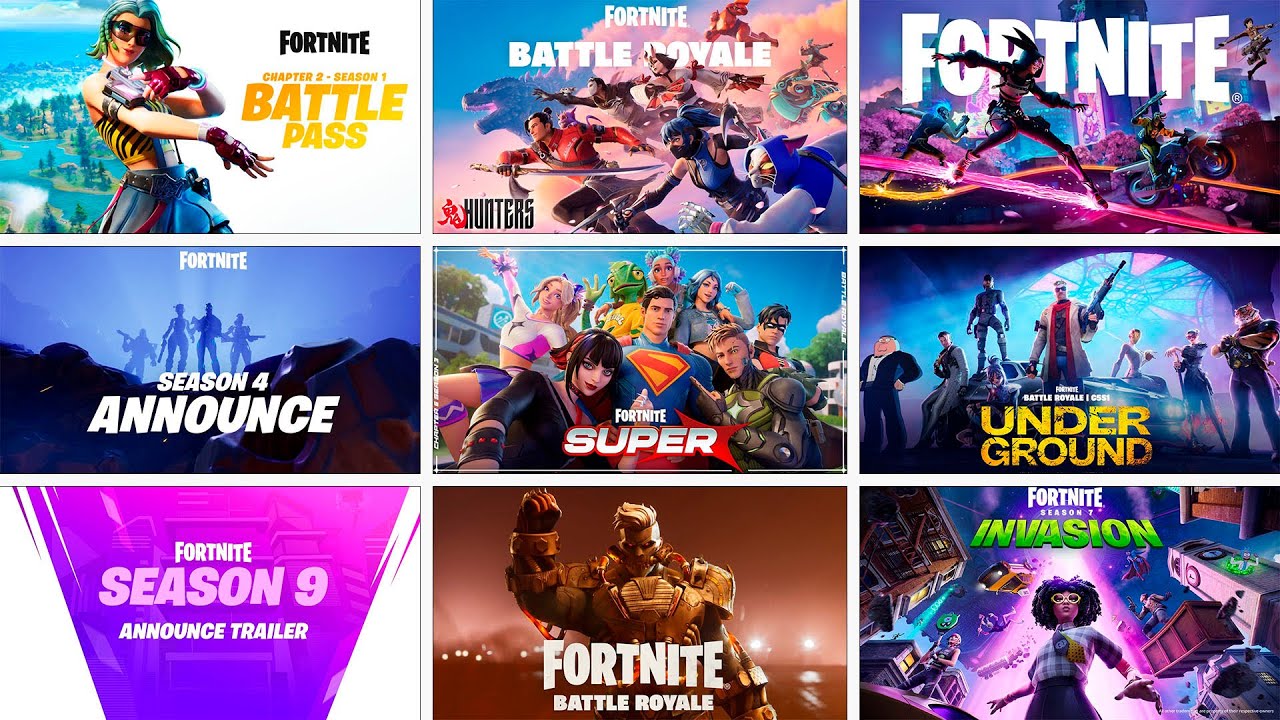 All Fortnite Season And Battle Pass Trailers (Season 1 - Season 36)