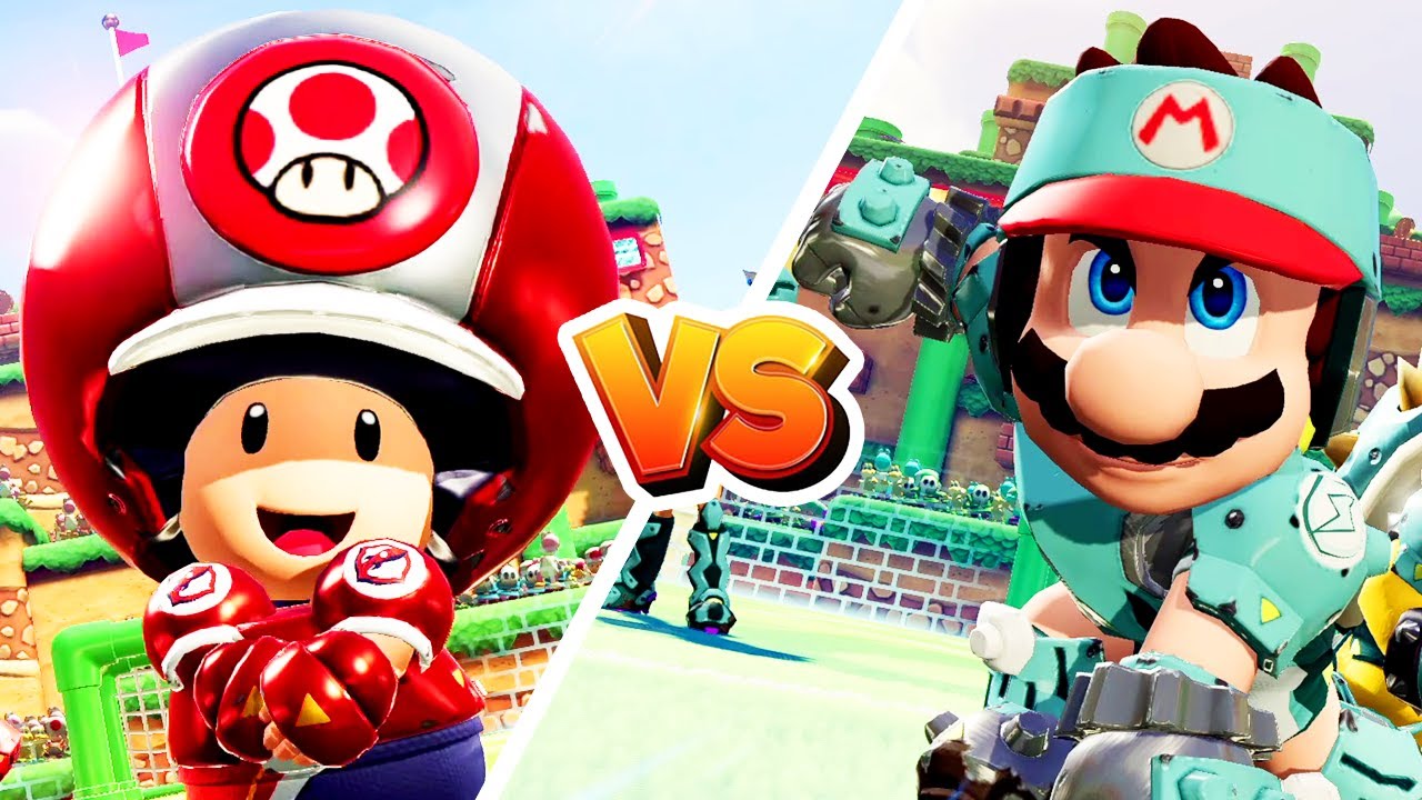Mario Strikers Battle League - Toad Vs Mario