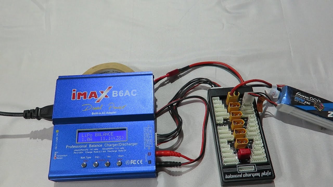 TUTORIAL BATERÍAS LIPO 3S (CARGADOR IMAX B6AC + ADAPTADOR MULTICARGA PARALELA 2S-6S)