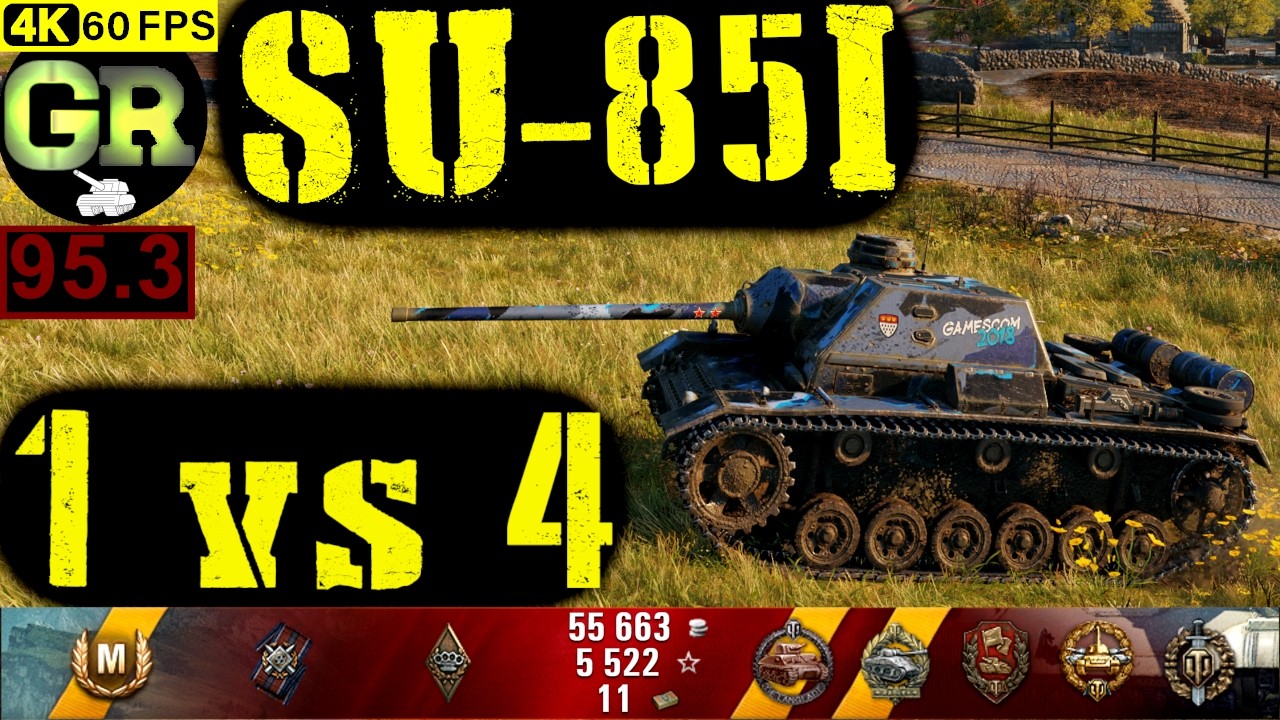 95_World of Tanks SU-85I WoT Replay - 9 Kills 3.5K DMG(Patch 1.4.0)