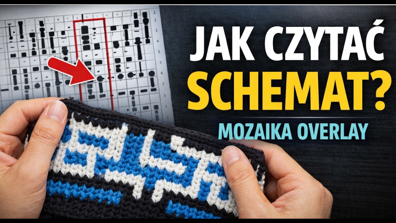 Mozaika szydełkowa metodą overlay – nauka czytania schematów
