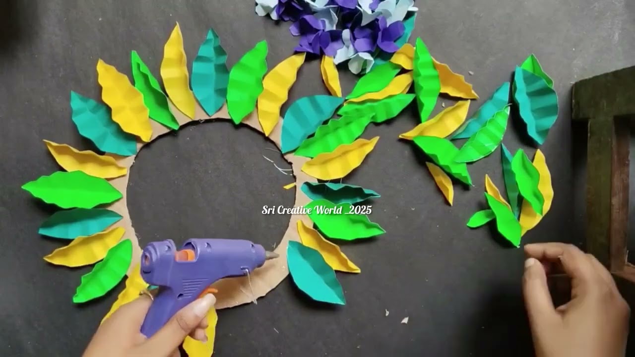 DIY Beutiful leaf wall hanging🌿 Home Decoration ideas for home🏡#diy#viral#video#art#craft#homedecor 