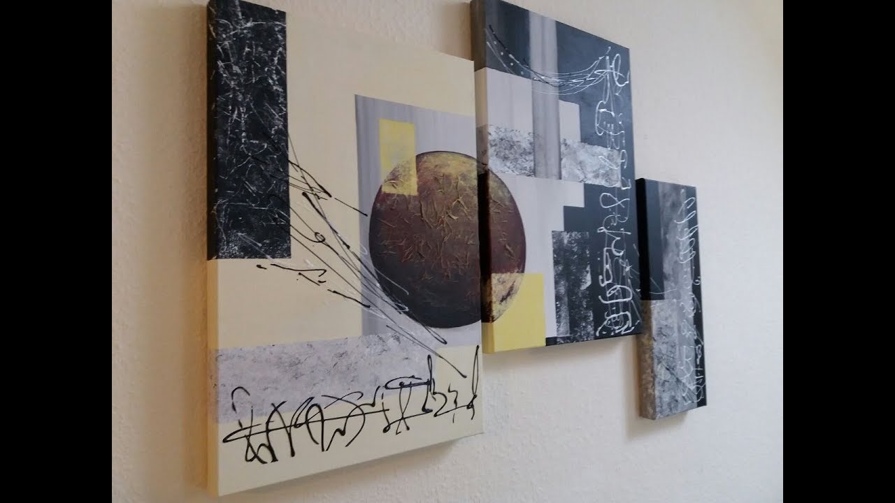 Abstract acrylic painting Demo - Abstrakte Malerei