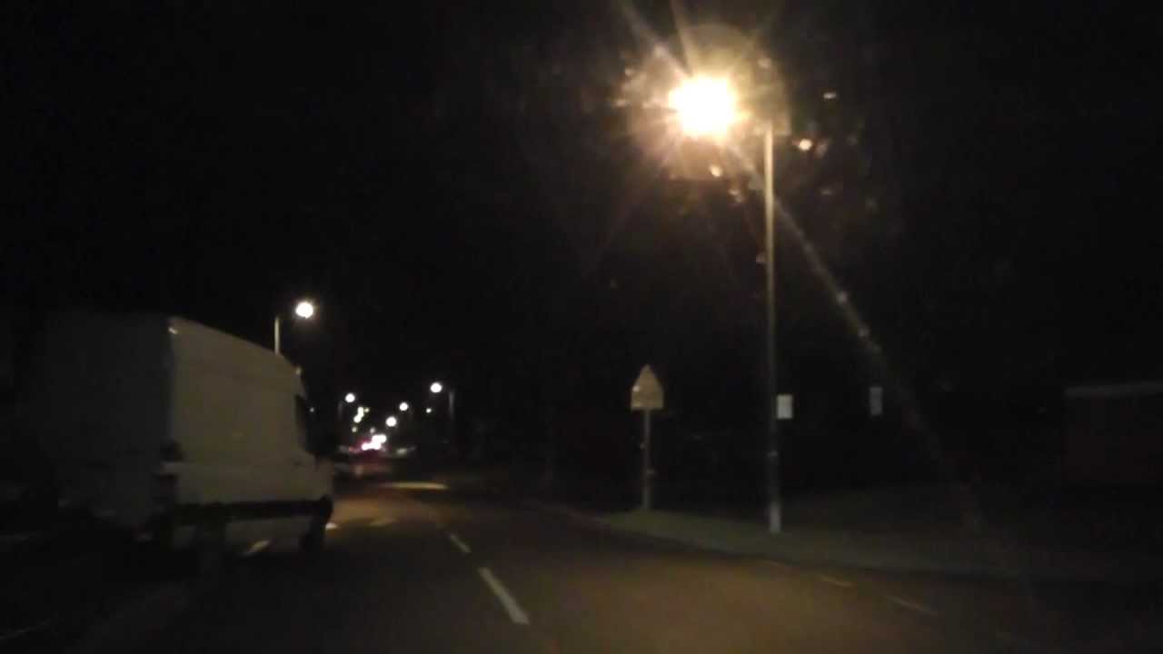 Driving At Night Along Bromyard Road & Tudor Way, Worcester, England 12th February 2012