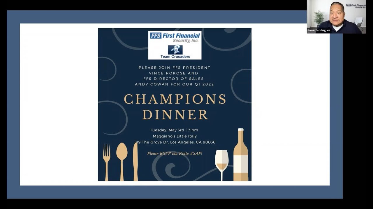 FFS Training Webinar: DDC22 re-cap, Champions Dinner & more...