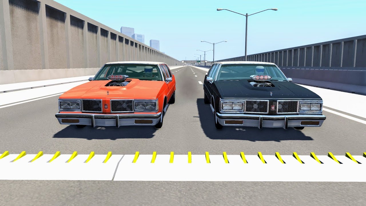 Multi Car Spike Strip Crashes #1 – BeamNG Drive