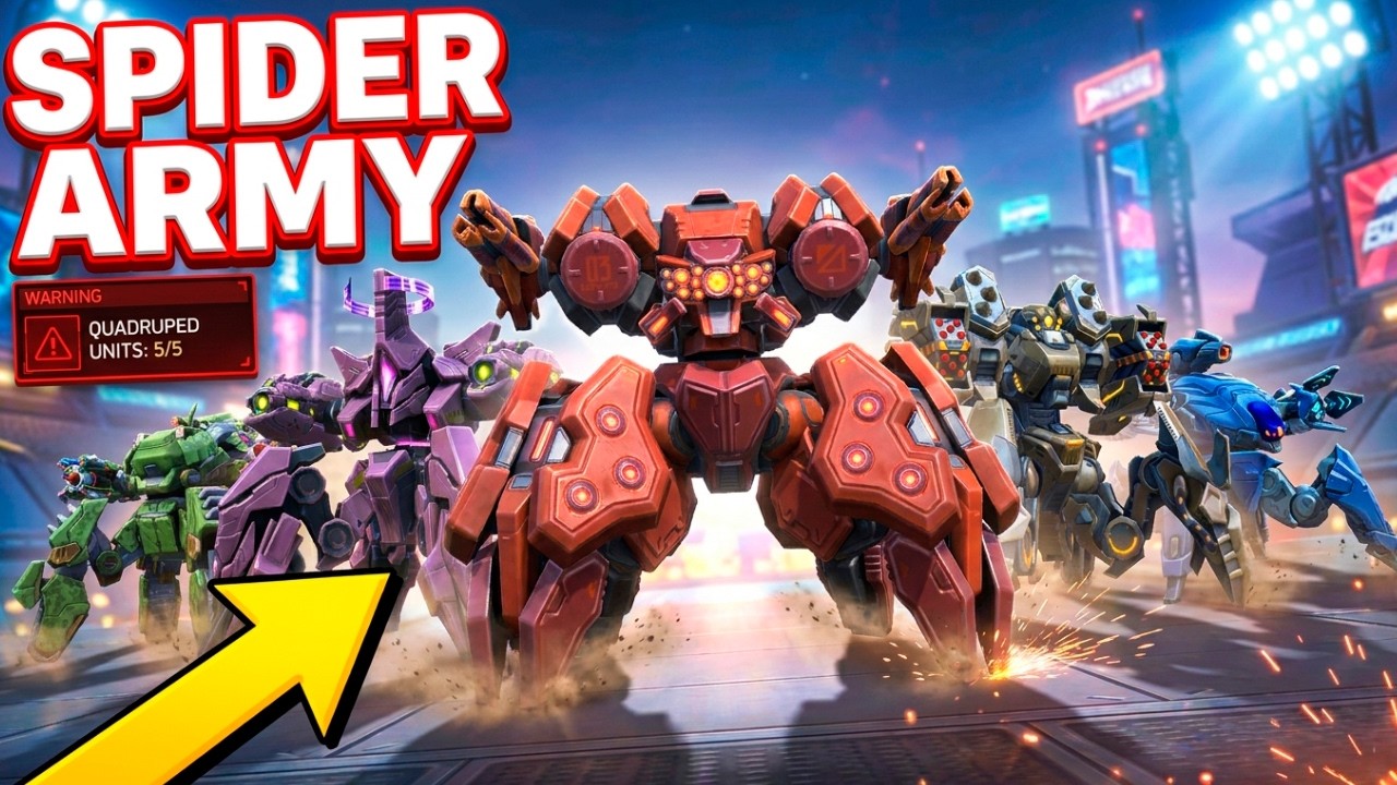 I Built a Full Spider Mech Army in Mech Arena!