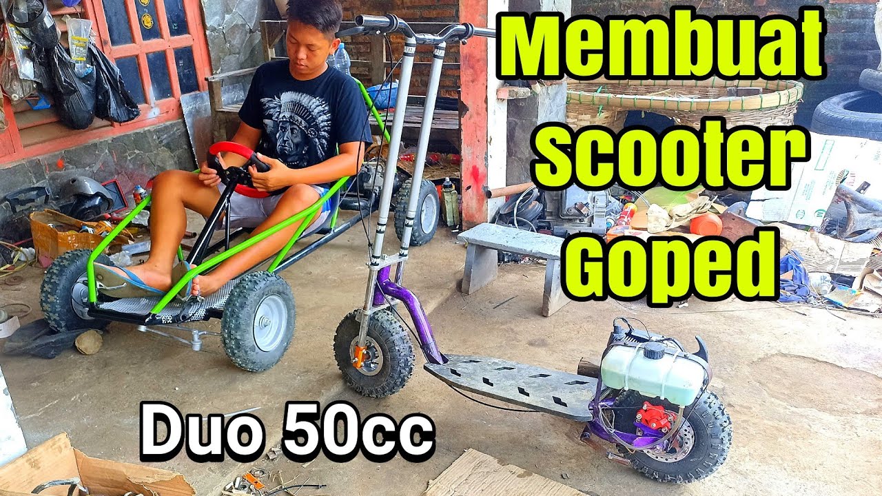 Membuat Goped Skuter Bermesin 50cc