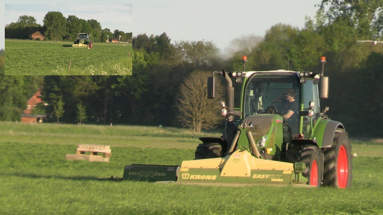 Gras maaien 516 Vario met nieuwe Krone EasyCut maaiers #oostgroningen  #farmers
