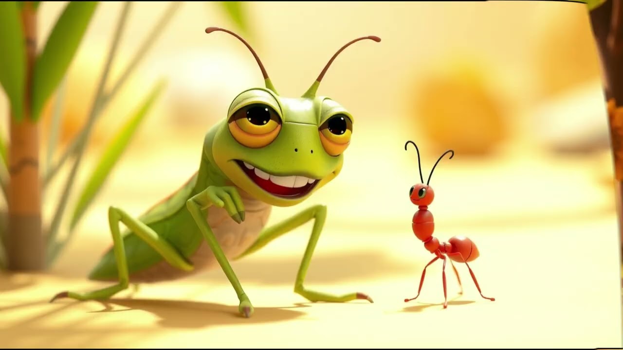 The Tiny Hard-Working Ant 🐜 | Kids Moral Story | Ant and Grasshopper Story