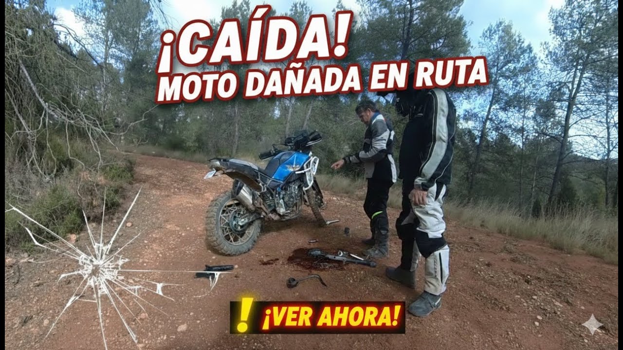 CF 450 CAIDA MOTO DAÑADA EN RUTA
