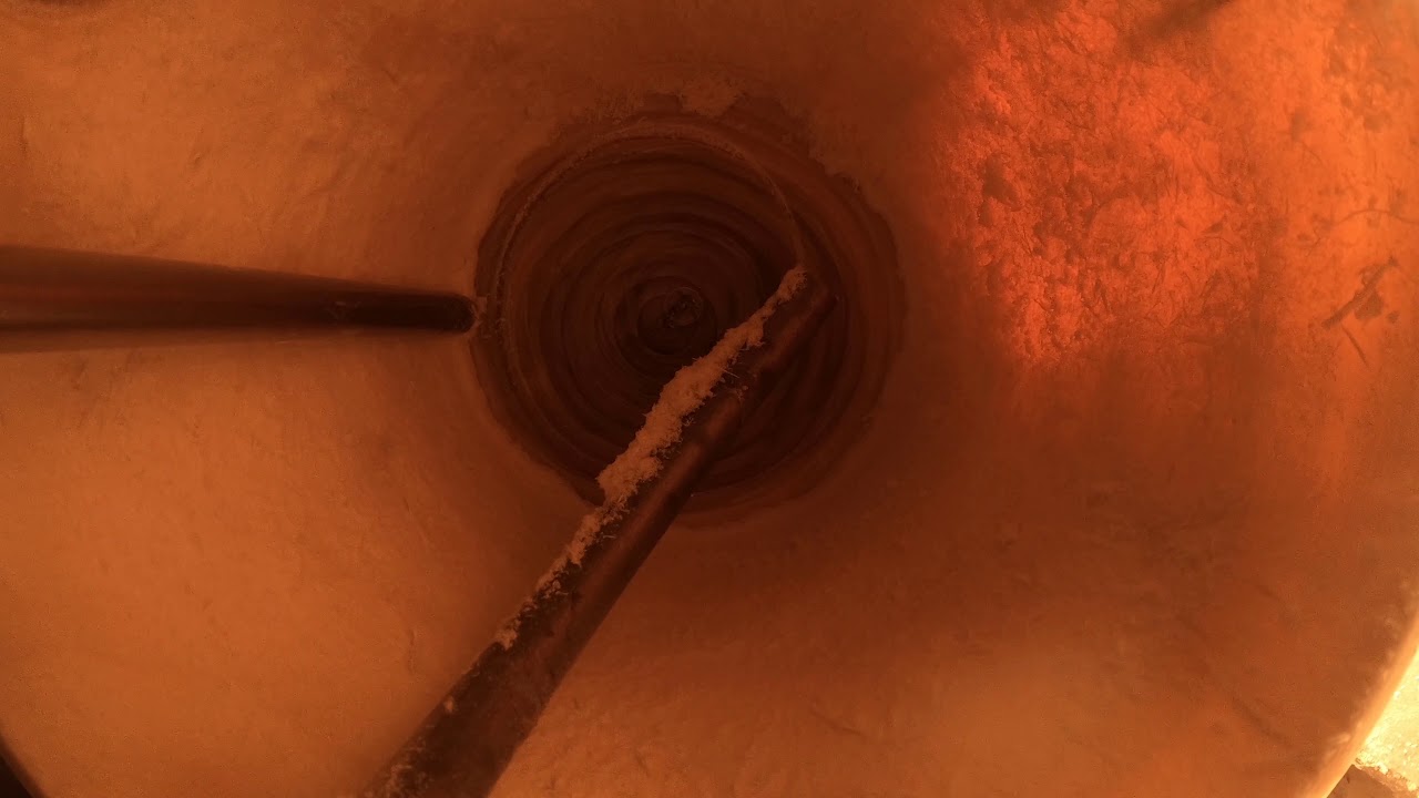 wood turning turned a lamp shade out of a log