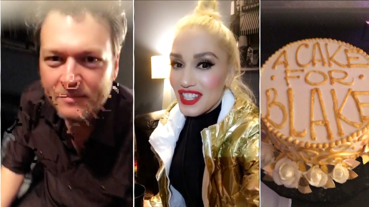 A Cake For Blake | Gwen Stefani Newest Snapchat Video Ft Blake Shelton , Friends