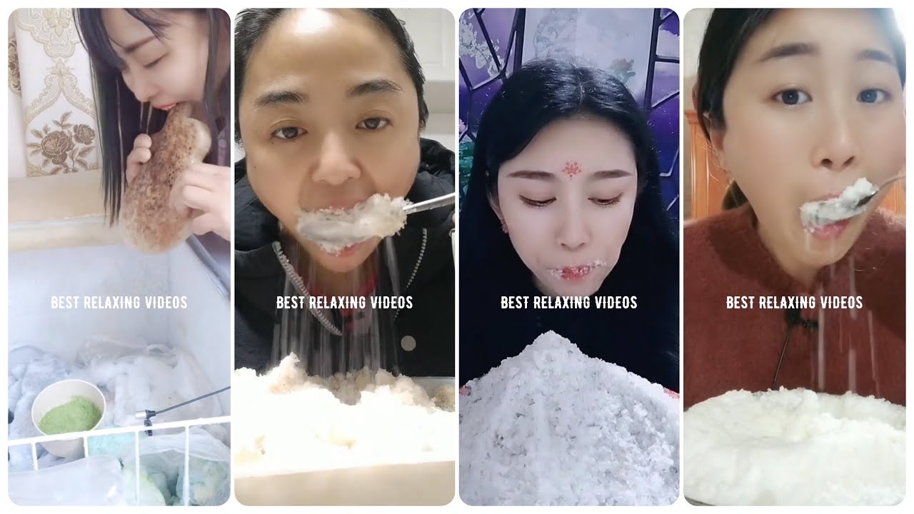 [ASMR] MATCHA TEA ICE EATING 🍵💚 & BUCKWHEAT TEA ICE EATING 💛 & HARD GUITAR 🎸 ICE EATING 😋